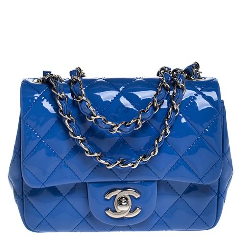 blue chanel quilted bag